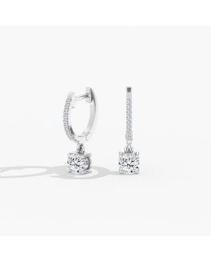 Everlee Round Droplet Hoop Lab Diamond - White