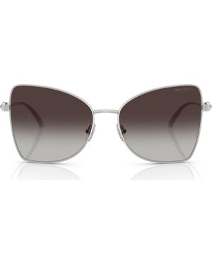 Jimmy Choo 55Mm Butterfly Sunglasses - Brown