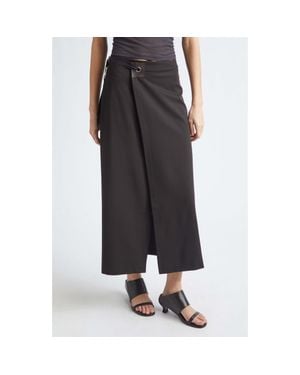 Paloma Wool Blont Cool Suiting Wrap Skirt - Black