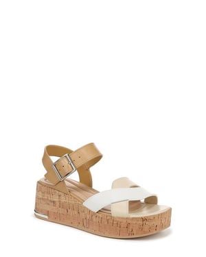 Sarto Tilly Ankle Strap Platform Wedge Sandal - Natural