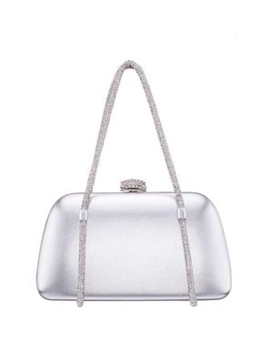Nina Camara Frame Clutch - White