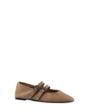 Shu Shop Albany Faux Leather Flat - Brown