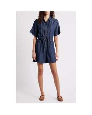 FRNCH Mariselle Denim Romper - Blue