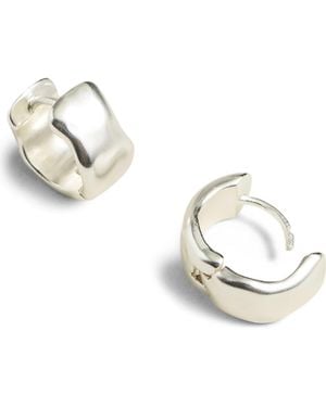 Madewell Molten Huggie Hoop Earrings - Metallic