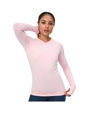 BloqUV Sun And Uv Protection Active V-Neck Shirt - Pink