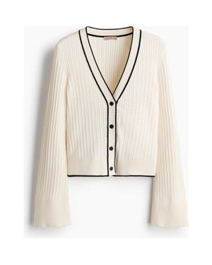 H&M Cable-Knit Cardigan - Natural