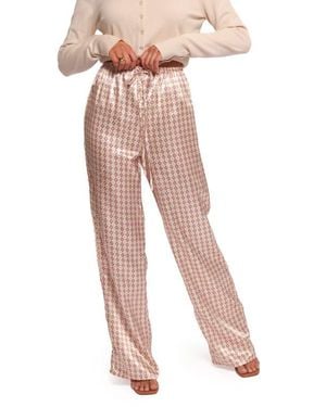 Petal & Pup Danae Wide Leg Satin Pants - Yellow