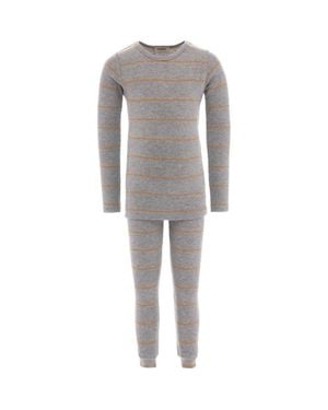 BANBLU Striped Modal Outfit - Gray