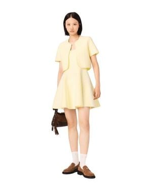 Maje Cropped Fancy Knit Cardigan - Natural