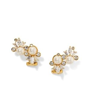 Nadri Undsea Climber Stud Earrings - Metallic