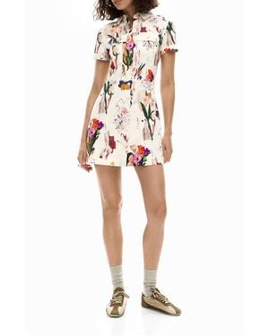 Desigual Printed Mini Shirtdress - Multicolor