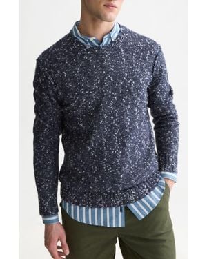 Scotch & Soda Melange Bouclé Crewneck Sweater - Blue