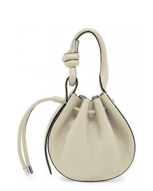 BEHNO Mini Ina Pebble Leather Crossbody Bag - Metallic