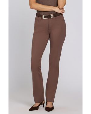 NYDJ Sculpt-Her Marilyn Straight Leg Pants - Brown