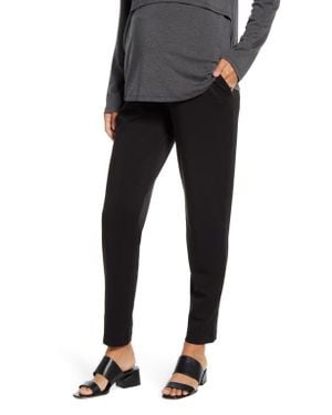 ANGEL MATERNITY Ponte Knit Maternity Pants - Black