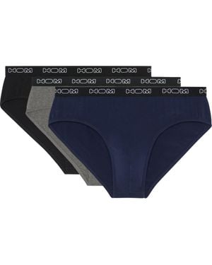 HOM USA Hom Boxerlines #2 Mini Briefs 3-Pack - Blue