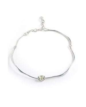 Faris Grand Semiprecious Stone Collar Necklace - White
