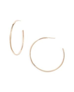 Nashelle Medium Loom Hoop Earrings - White