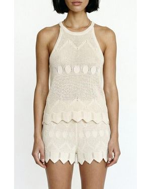 Vero Moda Seashell Sands Pointelle Knit Tank - White