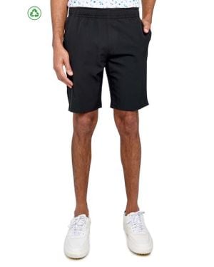 Con.struct Regular Fit Solid Recycled Performance Drawstring Golf Shorts - Blue