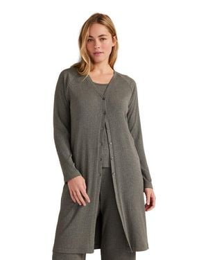 Haven Well Within Drapey Rib Knit Duster - Gray