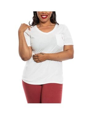 Slink Jeans V-Neck Pocket T-Shirt - White