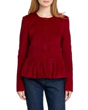 Wayf Charlie Peplum Jacket - Red