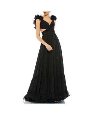 BCBGMAXAZRIA Sleeveless Cut Out Gown in Green | Lyst