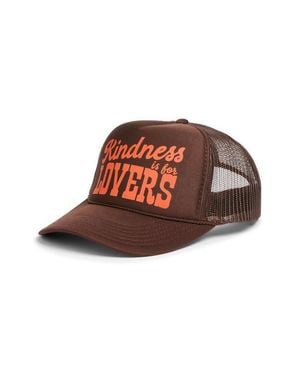 Friday Feelin Kindness Is For Lovers Trucker Hat - Brown