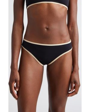 TOTEME Stripe Edge Bikini Bottoms - Brown