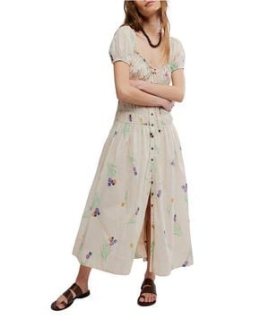 Free People Complete Me Cotton Midi Dress - Natural