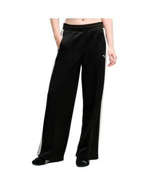 PUMA T7 Wide Leg Track Pants - Black