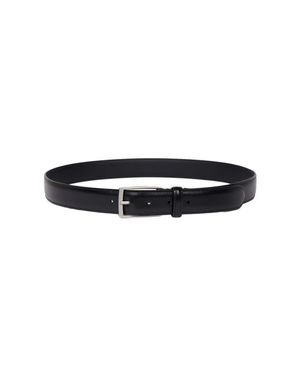 Sandro Rectangular Buckle Leather Belt - Black