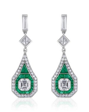 Mindi Mond Dare To Be Deco Drop Earrings - Green