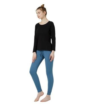 Rebody Active Rebody Essentials Scooped Long Sleeve Top - Black