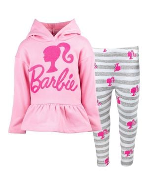 Barbie 2-Piece Fleece Hoodie And Leggings Set - Pink