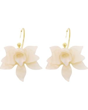 Panacea Resin Flower Earrings - Natural