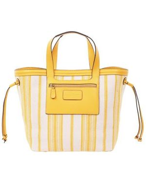 Tommy Bahama Canvas Stripe Large Tote - Yellow
