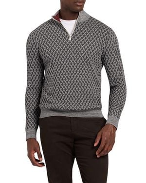 Ted Baker Dammon Quarter Zip Pullover - Gray