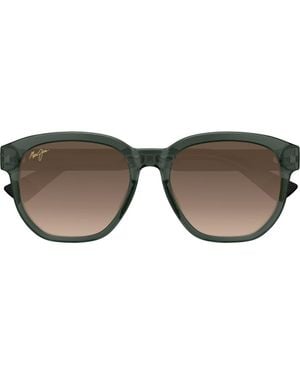Maui Jim Akahai 56Mm Polarized Round Sunglasses - Brown