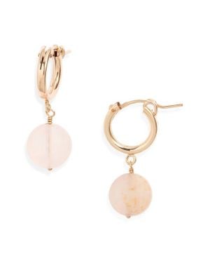 Nashelle Lucia Quartz Huggie Earrings - Multicolor