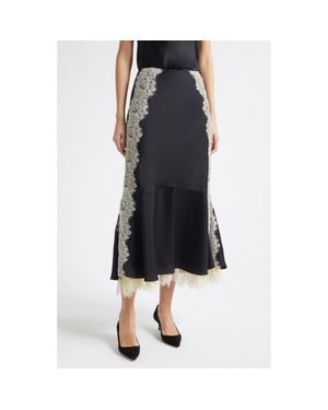 Cinq À Sept Esme Satin Liore Skirt - Black