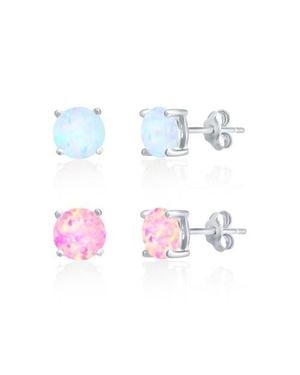 Donatello Gian 2 Pack Sterling Opal Studs - Blue