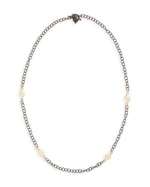 Armenta Old World Cable Chain Necklace - White