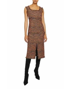 Santorelli Faye A-Line Sleeveless Sheath Dress - Brown