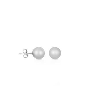 Donatello Gian Sterling Small Ball Studs - White