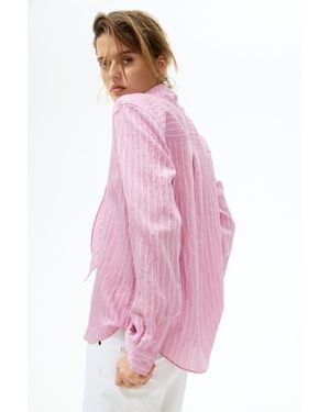 H&M Scarf-Collar Shirt - Pink