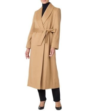 Sofiacashmere Cashmere Wrap Coat - Natural