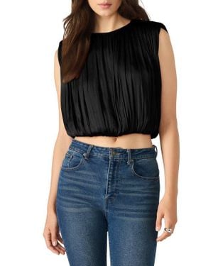Steve Madden Milana Sleeveless Blouson Top - Black