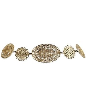 MADISON BEVERLY HILLS 70's Tone Medallion Filigree Belt - Metallic